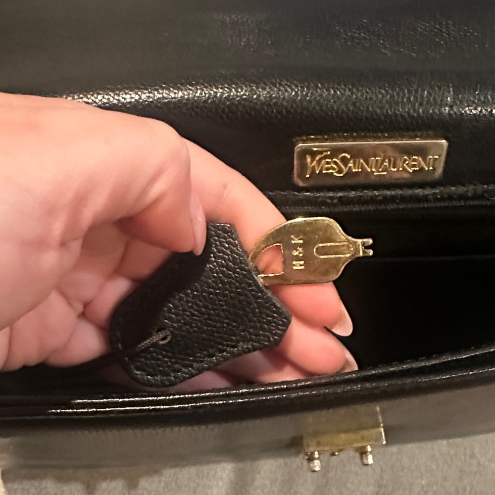 SAINT LAURENT Briefcase Leather Black AUTHENTIC - Picture 15 of 17